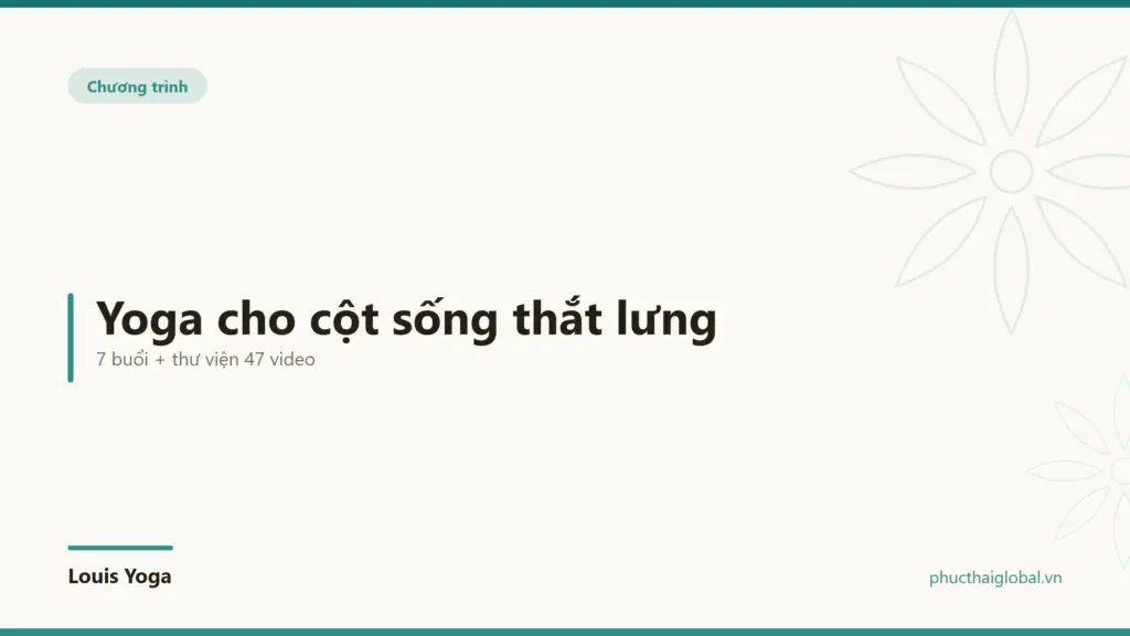 Yoga cho cột sống thắt lưng