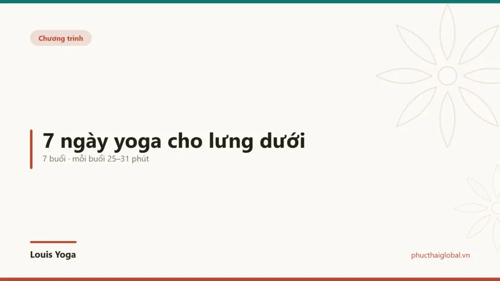 7 ngày yoga cho lưng dưới