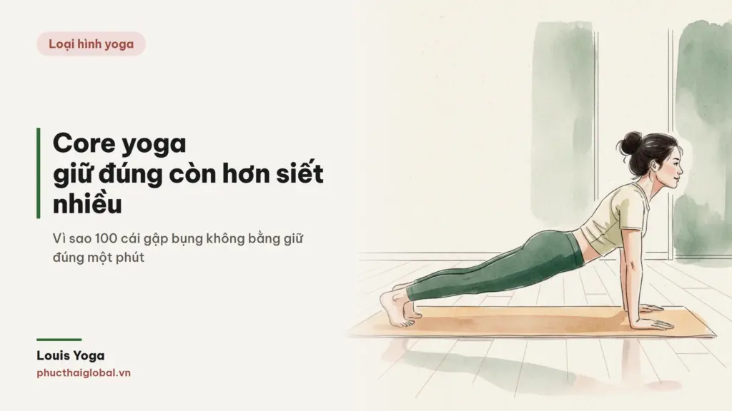 Core yoga là gì? Vì sao siết bụng 100 cái không bằng giữ đúng 30 giây