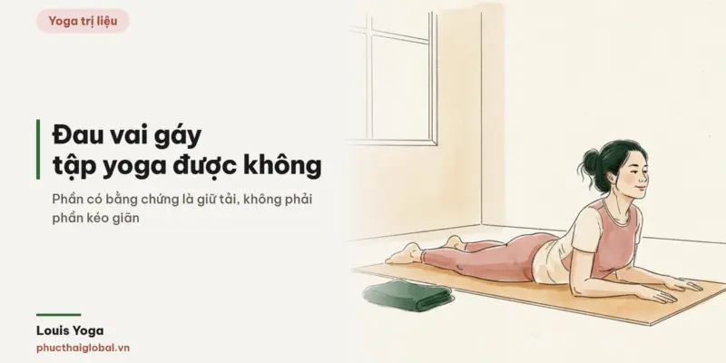 Tranh minh hoạ bài Đau vai gáy tập yoga được không: được, nhưng không phải phần bạn nghĩ
