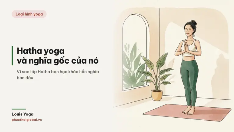 Tranh minh hoạ bài Hatha yoga là gì? Vì sao lớp Hatha bạn học khác với nghĩa gốc