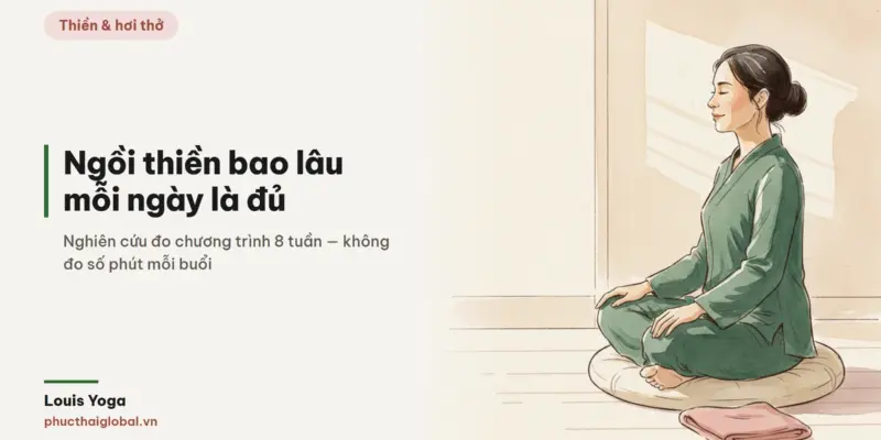 Tranh minh hoạ bài Ngồi thiền bao lâu mỗi ngày: nghiên cứu đo tuần, không đo phút
