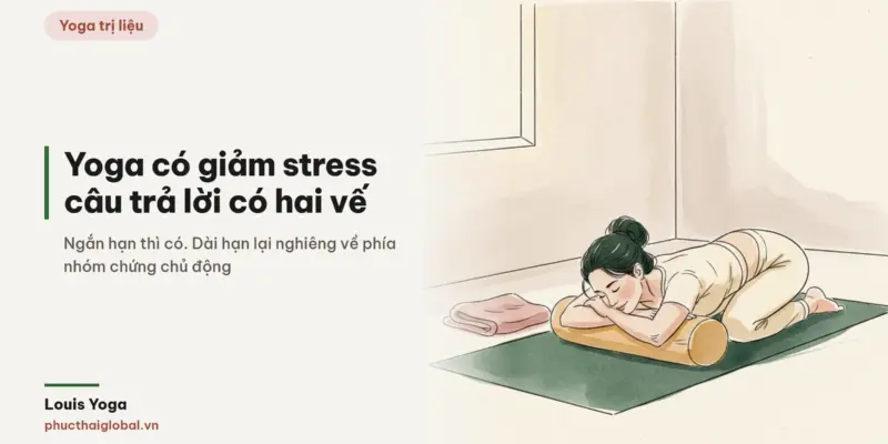 Tranh minh hoạ bài Tập yoga có giảm stress không: câu trả lời có hai vế