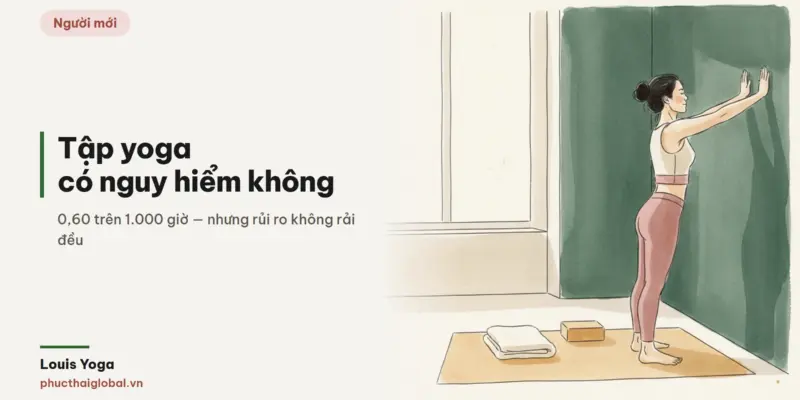 Tranh minh hoạ bài Tập yoga có nguy hiểm không: con số thật từ hai khảo sát lớn