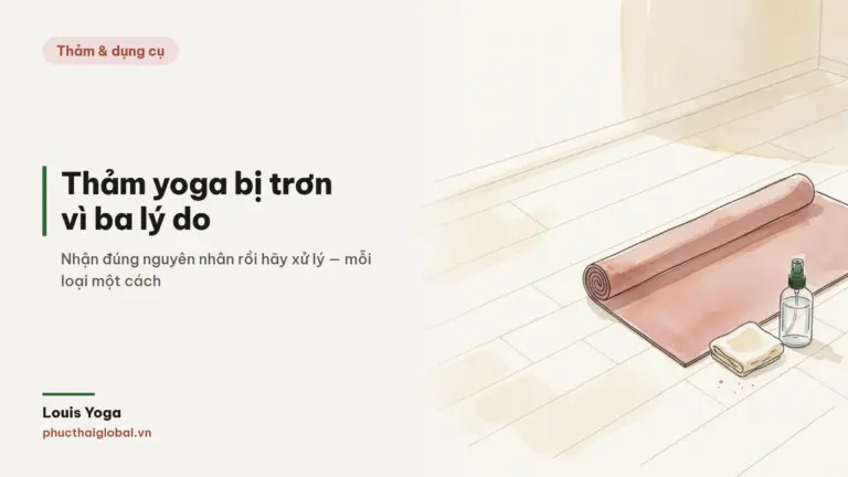 Tranh minh hoạ bài Thảm yoga bị trơn: 3 nguyên nhân và cách xử lý từng loại