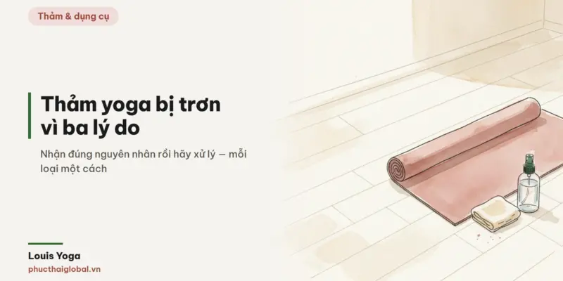 Tranh minh hoạ bài Thảm yoga bị trơn: 3 nguyên nhân và cách xử lý từng loại