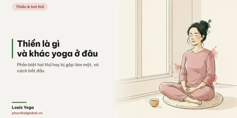 Tranh minh hoạ bài Thiền là gì? Phân biệt thiền với yoga và cách bắt đầu cho đúng