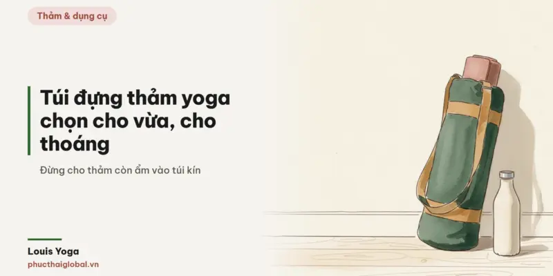 Tranh minh hoạ bài Túi đựng thảm yoga: 4 tiêu chí chọn và 1 thói quen làm thảm trong túi bốc mùi