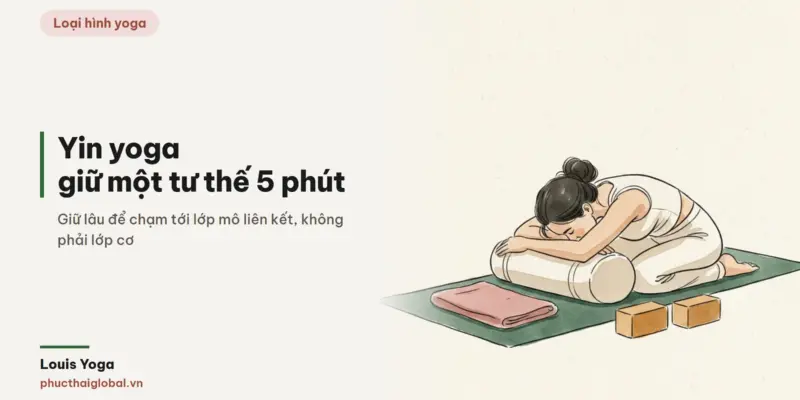 Tranh minh hoạ bài Yin yoga là gì? Giữ một tư thế 5 phút và điều xảy ra ở lớp mô sâu