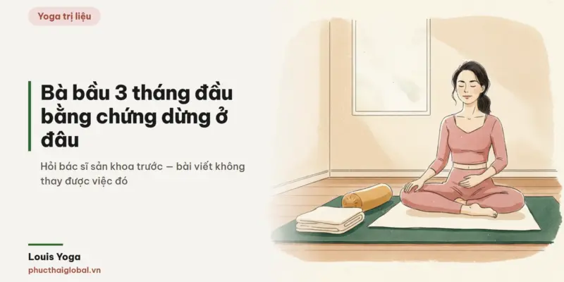 Tranh minh hoạ bài Yoga cho bà bầu 3 tháng đầu: bằng chứng có thật, nhưng không nói về giai đoạn này