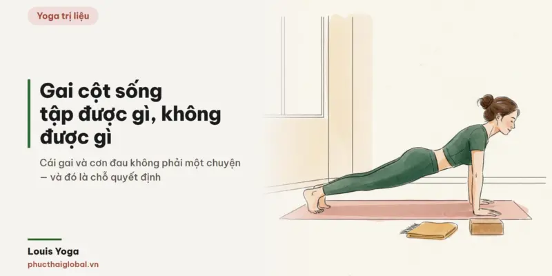 Tranh minh hoạ bài Yoga cho người gai cột sống: cái gai không phải thứ bài tập làm tiêu đi