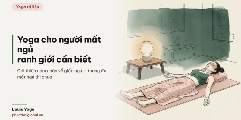 Tranh minh hoạ bài Yoga cho người mất ngủ: bằng chứng dừng đúng ở ranh giới này