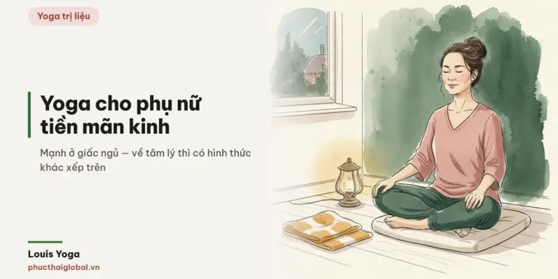 Tranh minh hoạ bài Yoga cho phụ nữ tiền mãn kinh: mạnh ở giấc ngủ, không mạnh ở phần còn lại