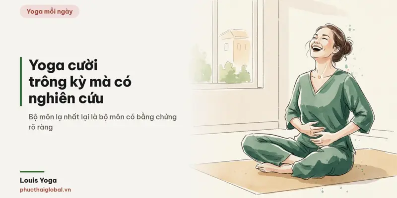 Tranh minh hoạ bài Yoga cười là gì? Bộ môn trông kỳ quặc nhất lại có nghiên cứu đứng sau