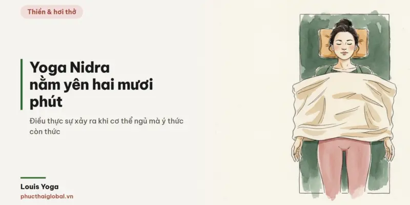 Tranh minh hoạ bài Yoga Nidra là gì? Nằm yên 20 phút và điều thực sự xảy ra