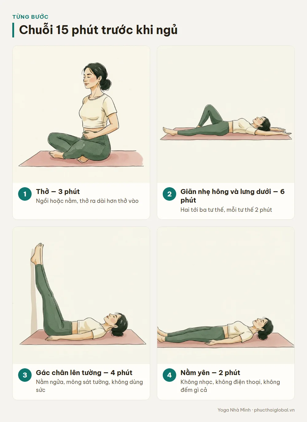Chuỗi tranh màu nước từng bước: chuỗi 15 phút trước khi ngủ