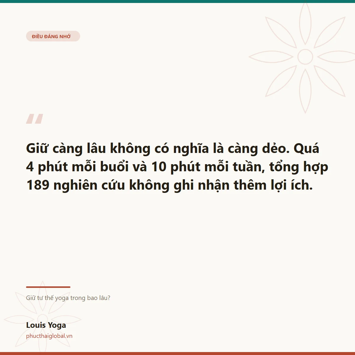 Thẻ trích dẫn: giữ càng lâu không có nghĩa là càng dẻo