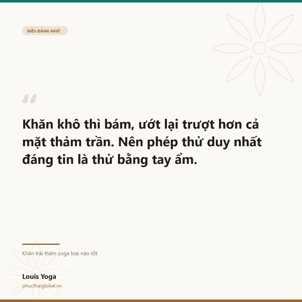 Thẻ trích dẫn: phép thử đáng tin nhất là thử bằng tay ẩm