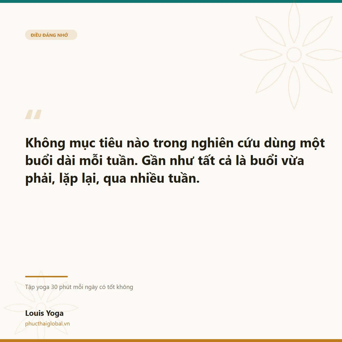 Thẻ trích dẫn: nghiên cứu dùng buổi vừa phải lặp lại, không dùng buổi dài