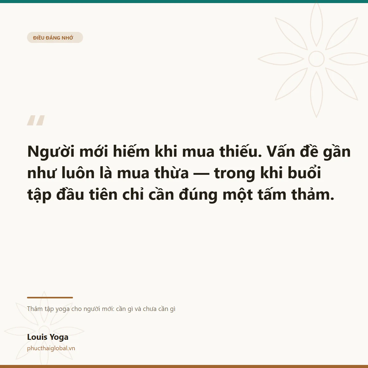 Thẻ trích dẫn: người mới hiếm khi mua thiếu, vấn đề gần như luôn là mua thừa