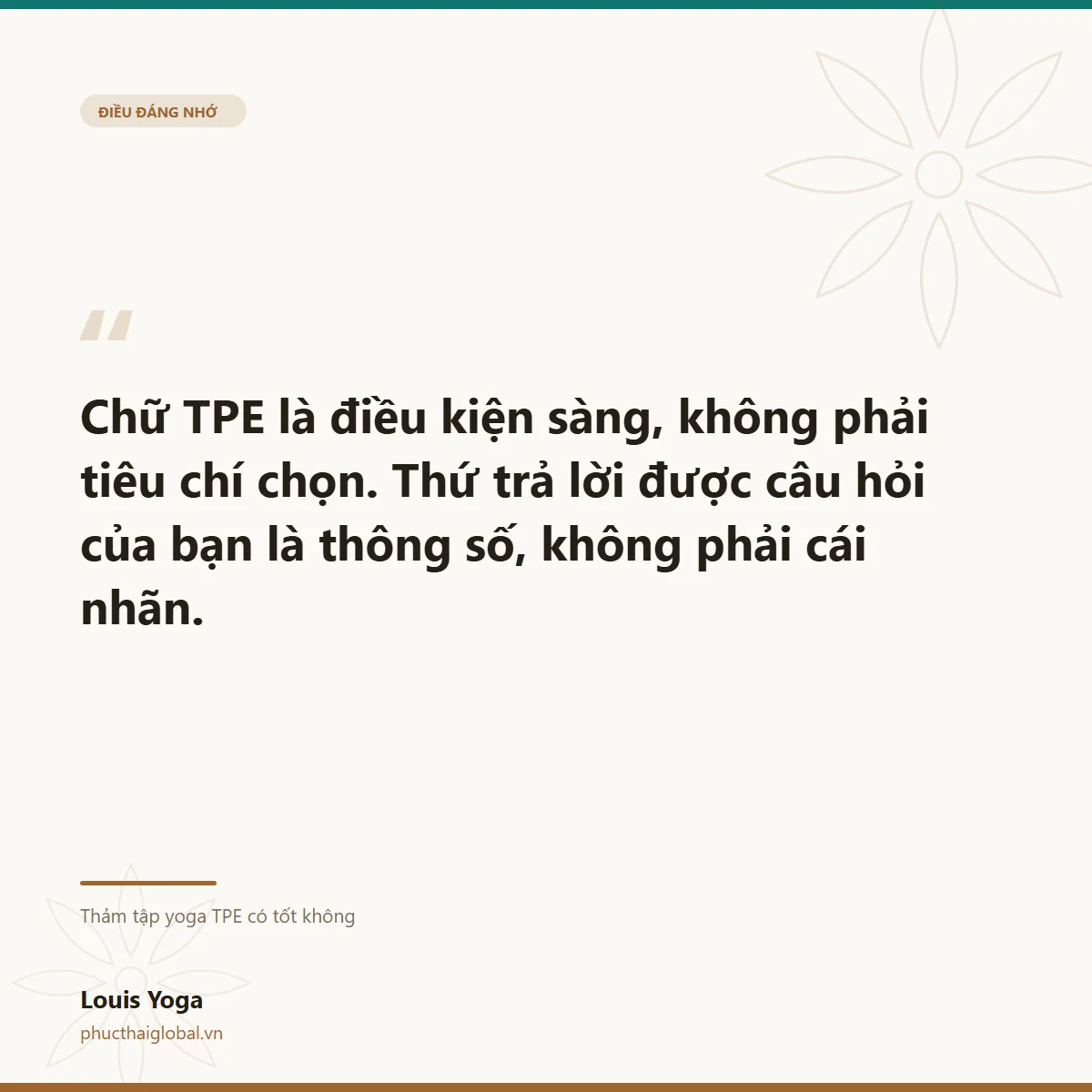 Thẻ trích dẫn: chữ TPE là điều kiện sàng, không phải tiêu chí chọn