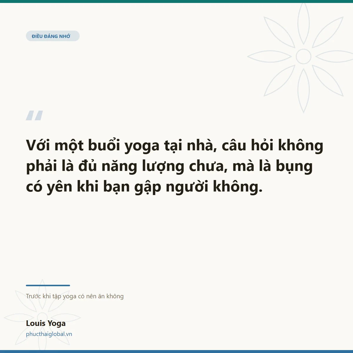 Thẻ trích dẫn: câu hỏi là bụng có yên khi gập người không