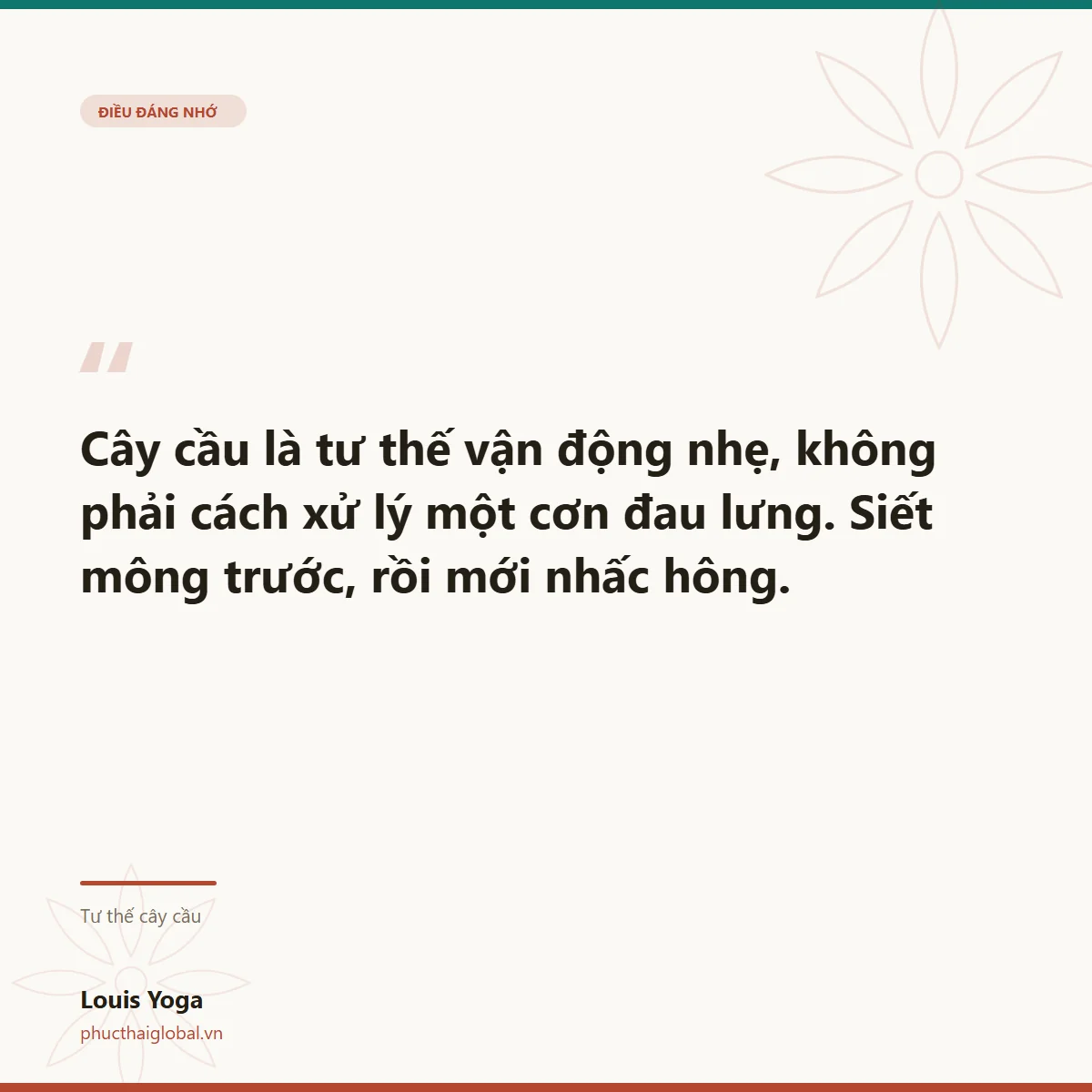 Thẻ trích dẫn: siết mông trước rồi mới nhấc hông