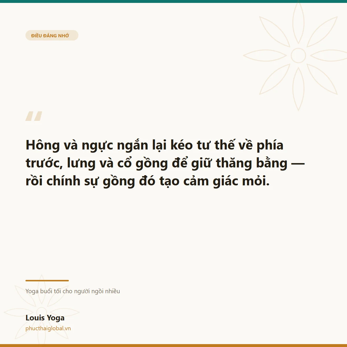 Thẻ trích dẫn: hông và ngực ngắn lại kéo tư thế về trước, lưng và cổ gồng để bù