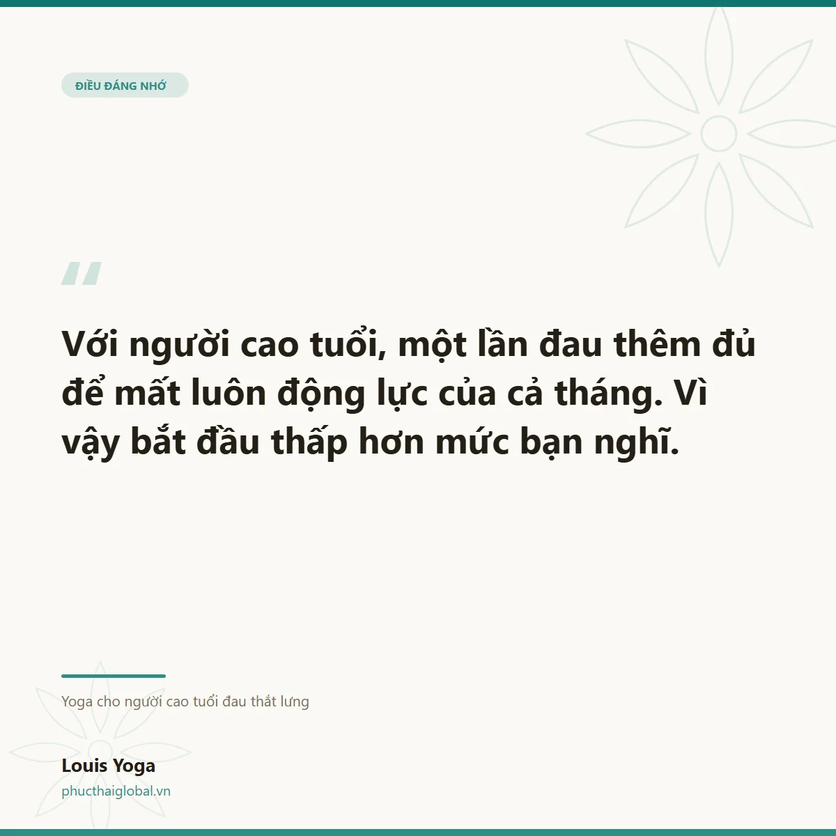 Thẻ trích dẫn: một lần đau thêm đủ để mất động lực của cả tháng