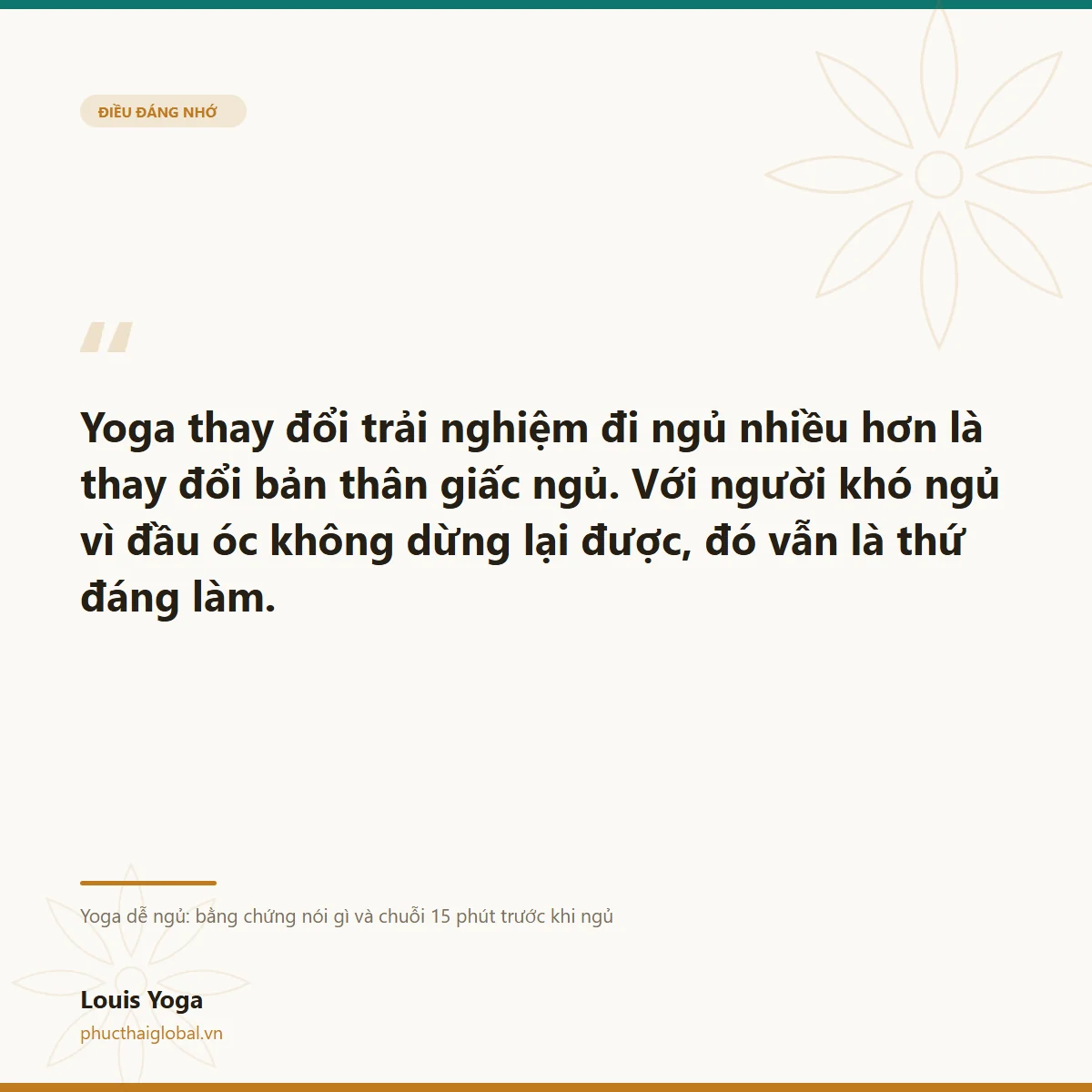 Thẻ trích dẫn: yoga thay đổi trải nghiệm đi ngủ nhiều hơn là thay đổi bản thân giấc ngủ